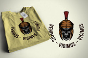 Roman Helmet Skull Design Vector, an Illustration by vectstudio (Thumbnail 3 of 3)