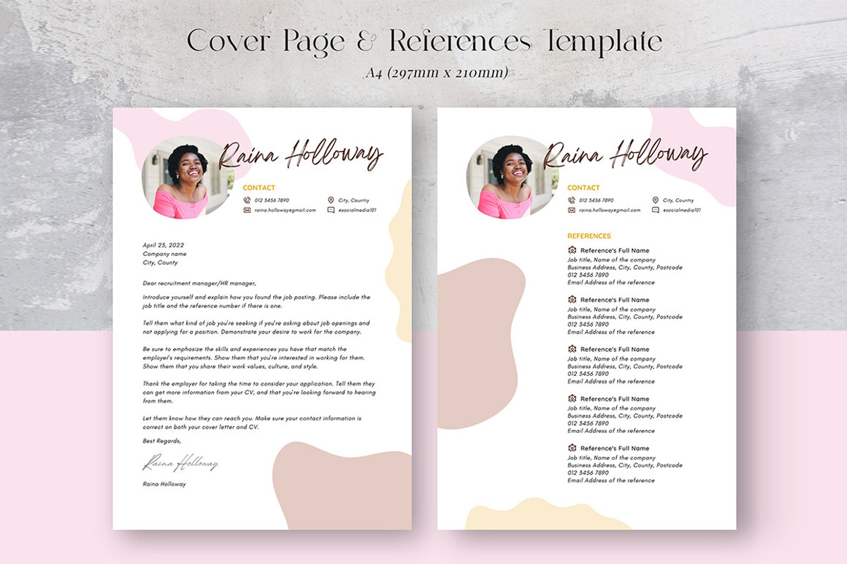 CANVA Resume Template / CV Set, a Resume Template by RWstudio (Photo 5 of 8)