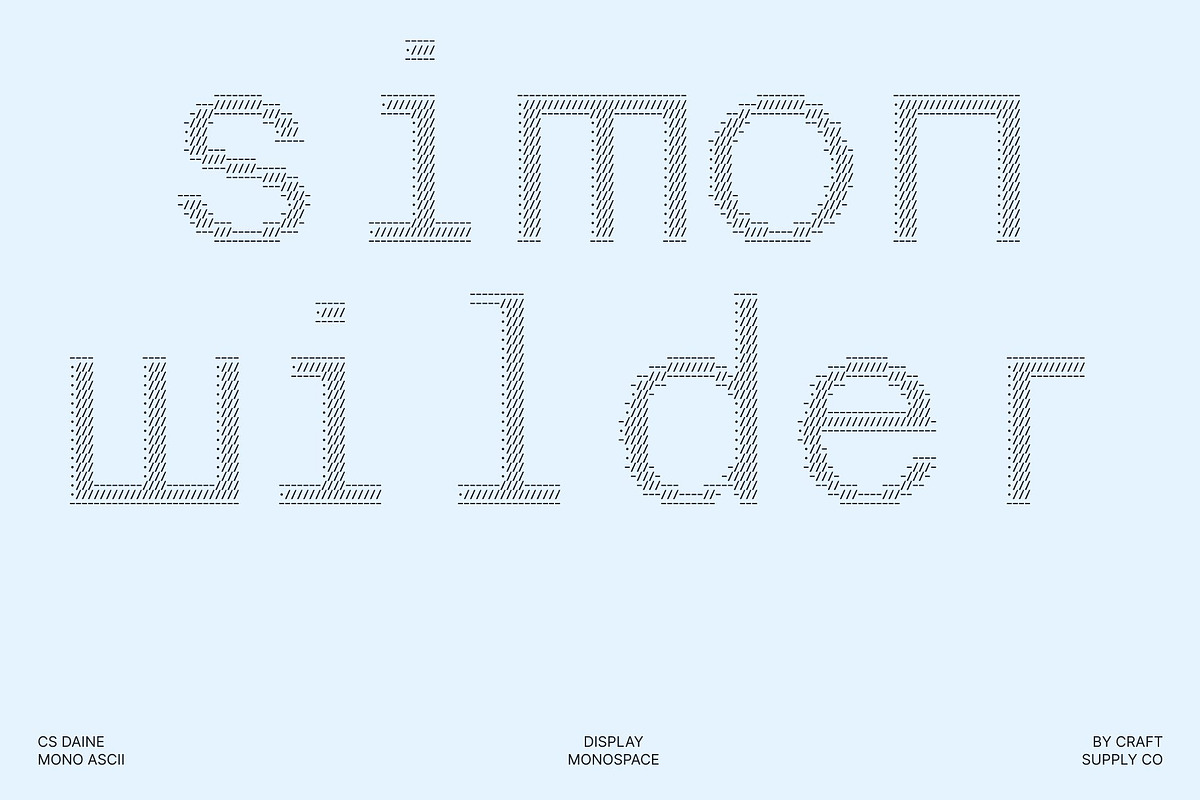 CS Daine Mono Ascii, a Sans Serif Font by Craft Supply Co. (Photo 3 of 8)