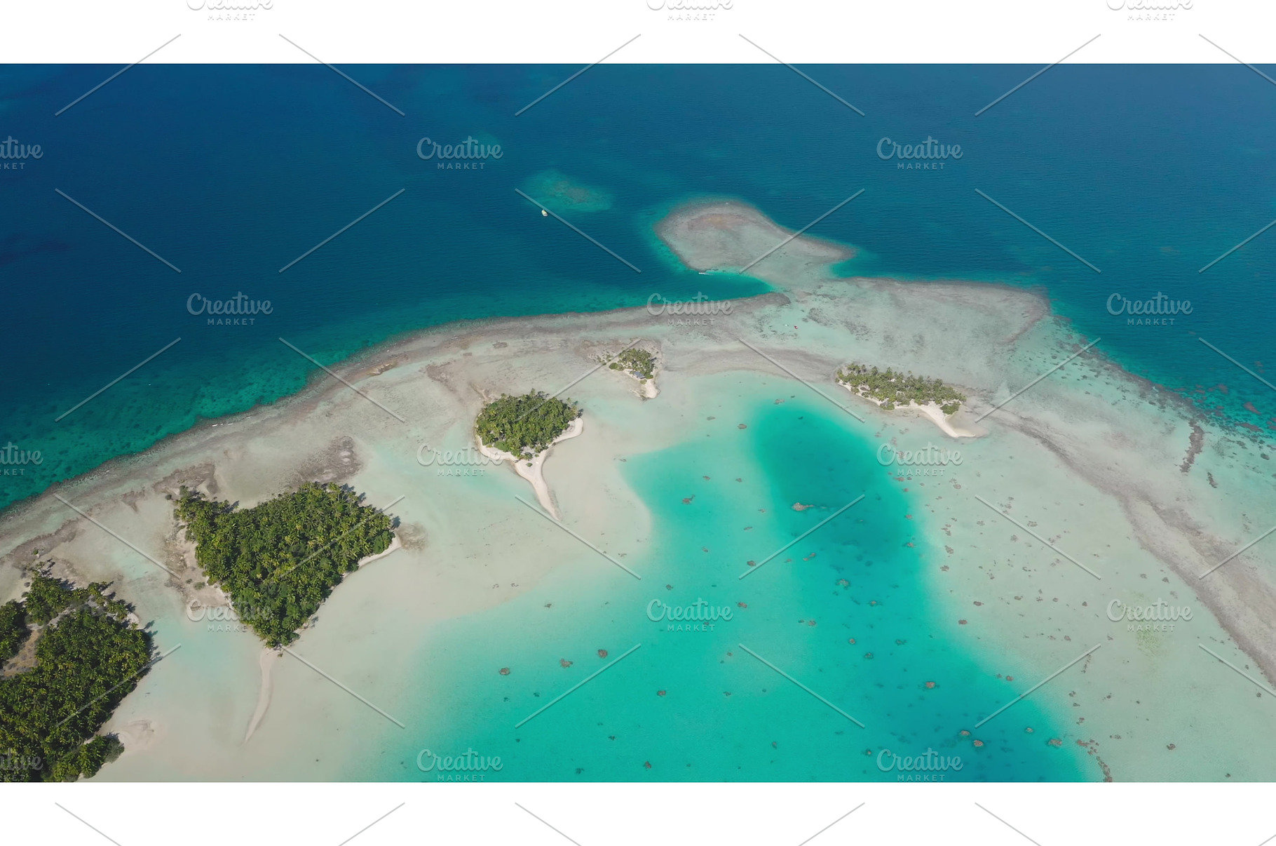 Stunning aerial view of Rangiroa, a Nature Photo by Goinyk