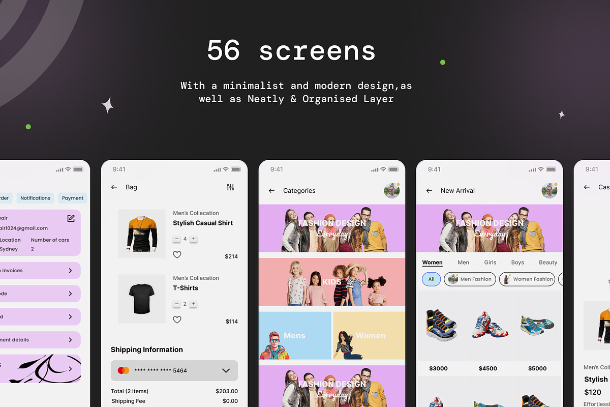 E-Commerce Shopping App UI Kit, an UI Kit Template by Muhammad_Ahmad (Photo 3 of 6)