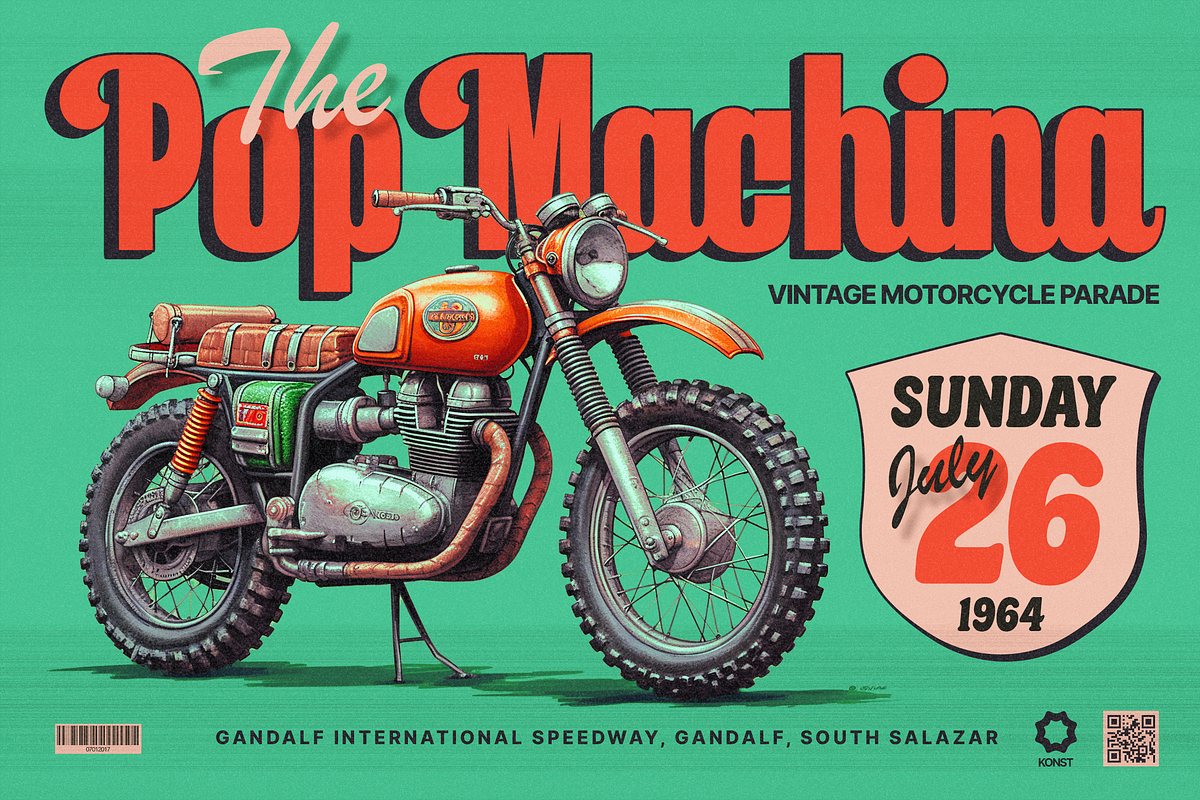 Quinbuilt - Retro Script Fonts, a Script Font by Konstantine Studio (Photo 5 of 8)