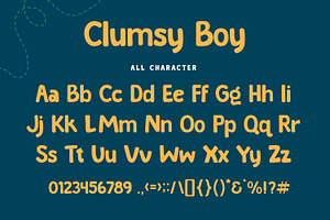 Clumsy Boy Display Font