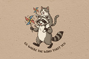 Go Where The Wind Takes You, an Animal Illustration by Vectorlina (Thumbnail 1 of 4)