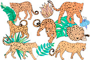 Leopards 4, an Animal Illustration by Ecaterina Sciuchina (Thumbnail 3 of 4)