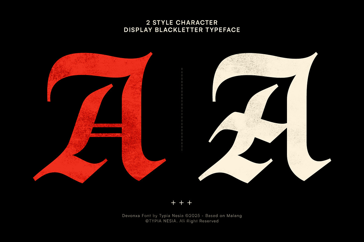 Devonxa - Modern Blackletter Font, a Blackletter Font by Typia Nesia (Photo 6 of 12)