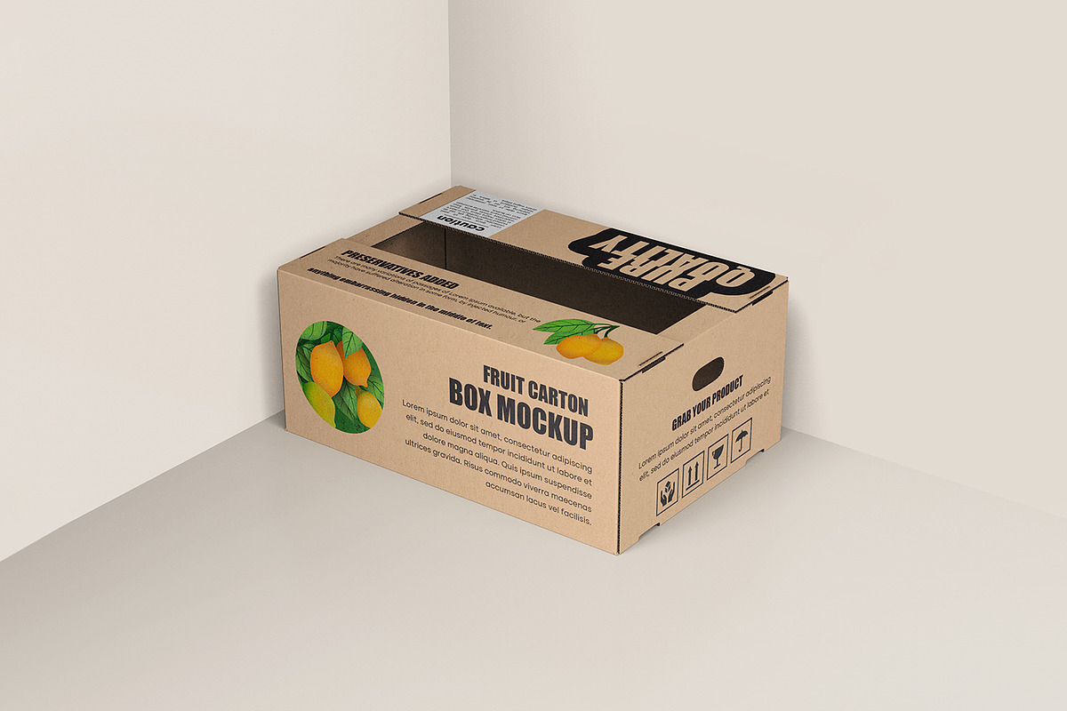 Fresh Fruit Carton Mockup, a Packaging Mockup by Ram Studio LLC (Photo 4 of 16)