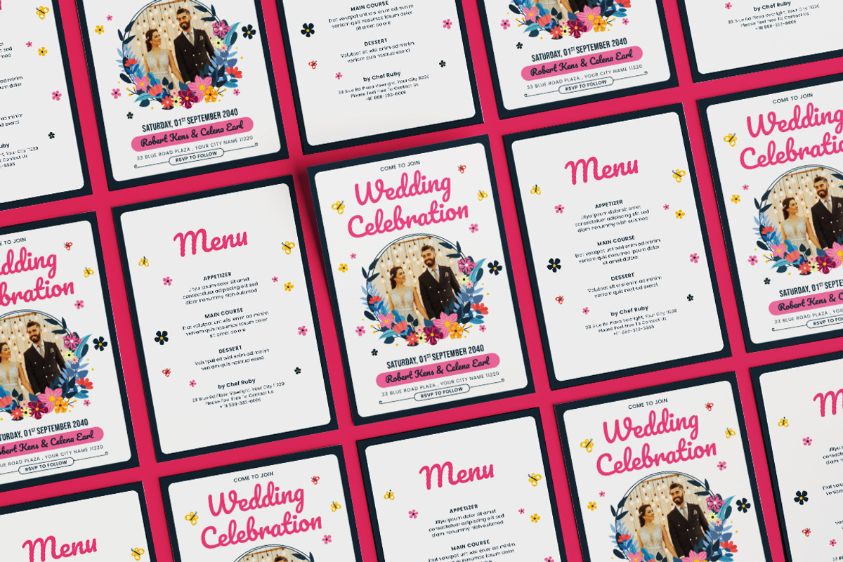 Refuge Wedding Invitation Template, an Invitation Template by iDoodle Studio (Photo 4 of 4)
