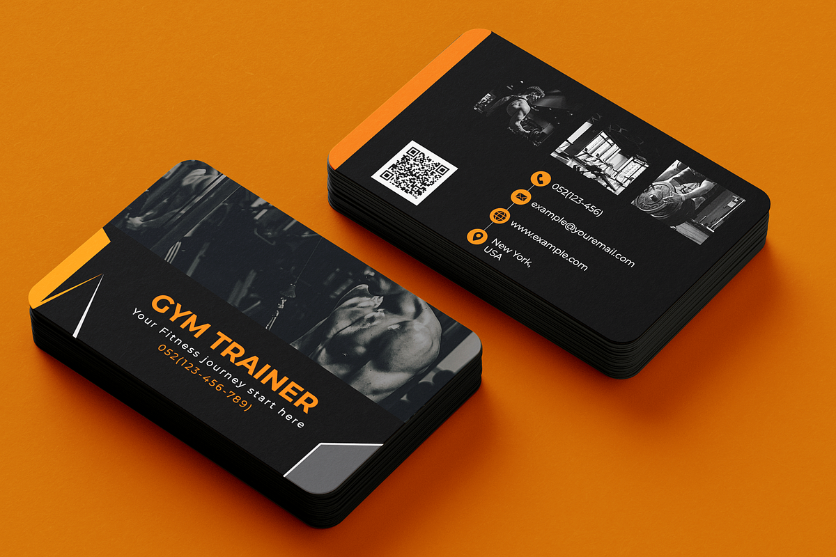 Modern Gym Business Card, a Business Card Template by microtasker