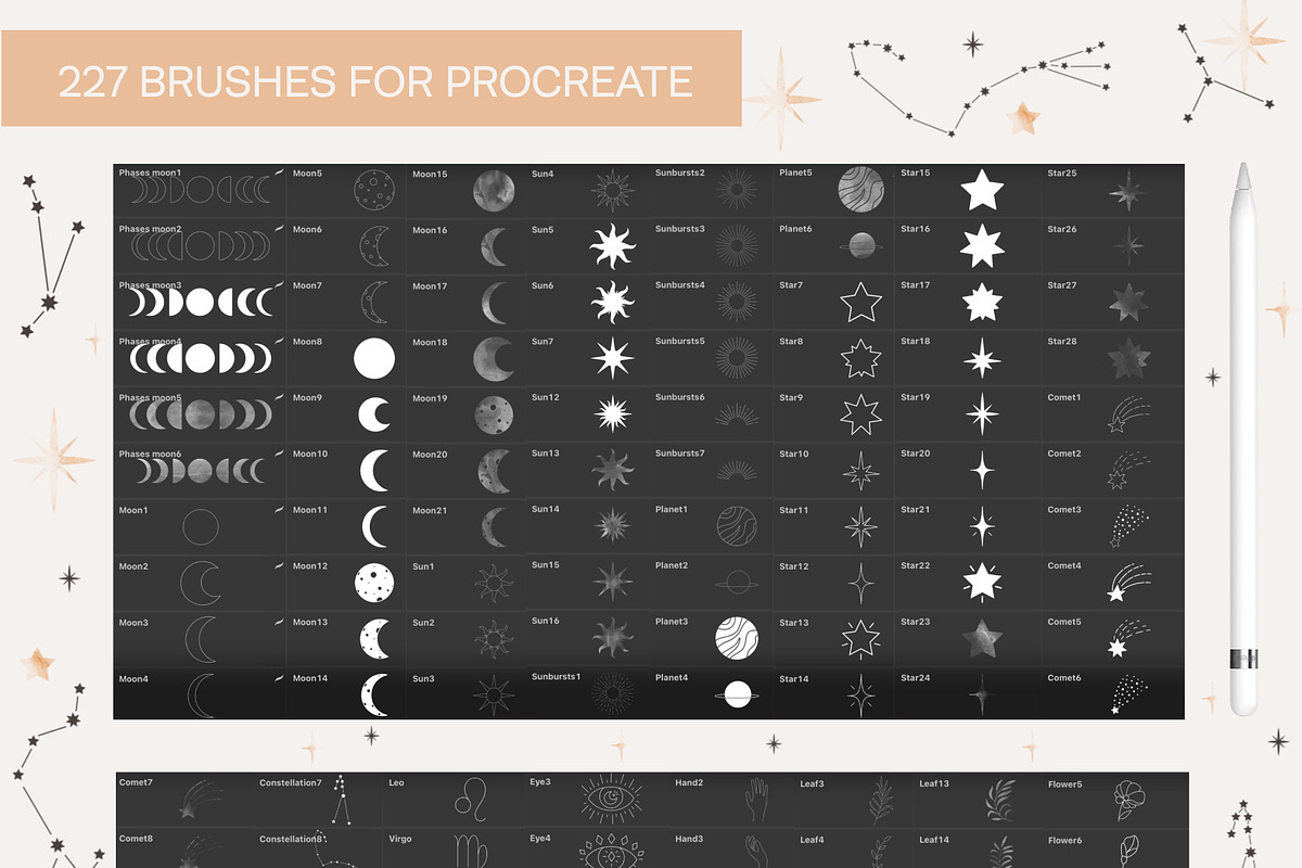 Stamp Brushes Procreate & Photoshop, a Brush Add-On by NinaFedorova (Photo 6 of 7)