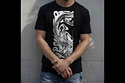 Black T-shirt Mockup Male and Female, a Shirt Mockup by AnagramDesign (Thumbnail 8 of 18)