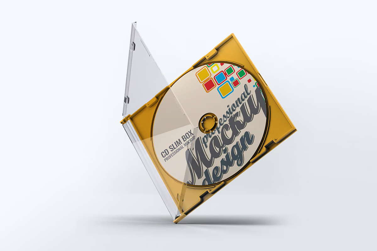 CD Slim Box Mock-Up, a Product Mockup by DesignRushMarket (Photo 4 of 7)