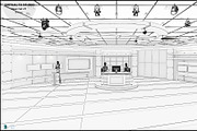 Virtual TV Studio News Set 27, an Architecture 3D Model by akerStudio (Thumbnail 5 of 49)