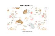 Apple gatherer hedgehog fall pattern, a Pattern Graphic by Milatoo (Thumbnail 4 of 4)