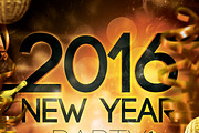 2016 New Year Party Flyer, a Flyer Template by Krukowski Graphics (Thumbnail 3 of 3)