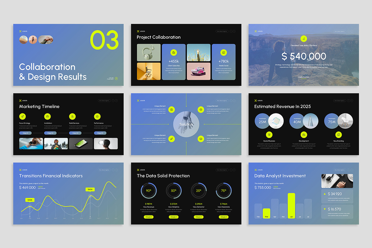Berux Presentation Template Design, a Presentation Template by Rocketstill (Photo 5 of 7)