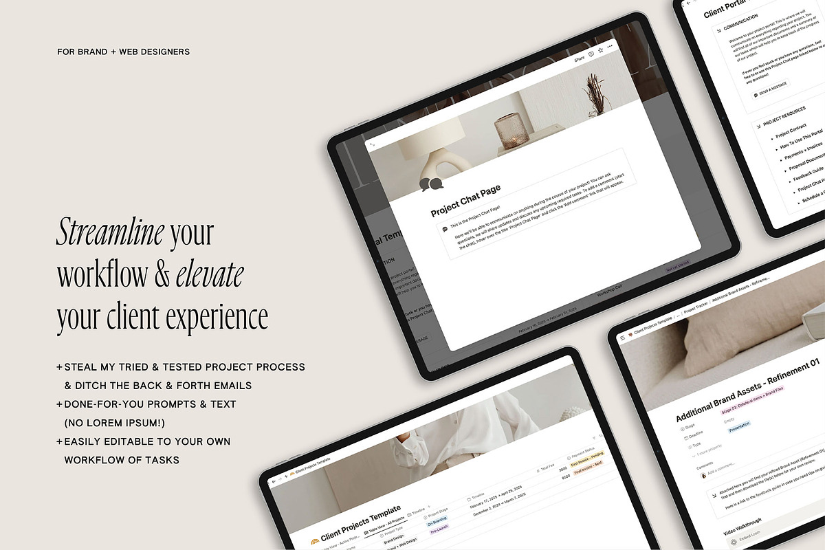 Notion Client Portal Template, a Templates & Theme by Willow & White Studio (Photo 5 of 6)