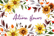 Autumn Flowers. Watercolor, a Seasonal Illustration by made by Tanya (Thumbnail 1 of 5)