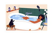 Woman's daily routine, lifestyle set, a Person Illustration by PaperTrident (Thumbnail 4 of 13)