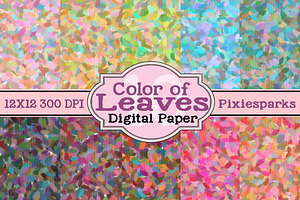 Color of Leaves Digital Paper