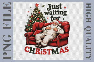 Santa Waiting for Christmas PNG