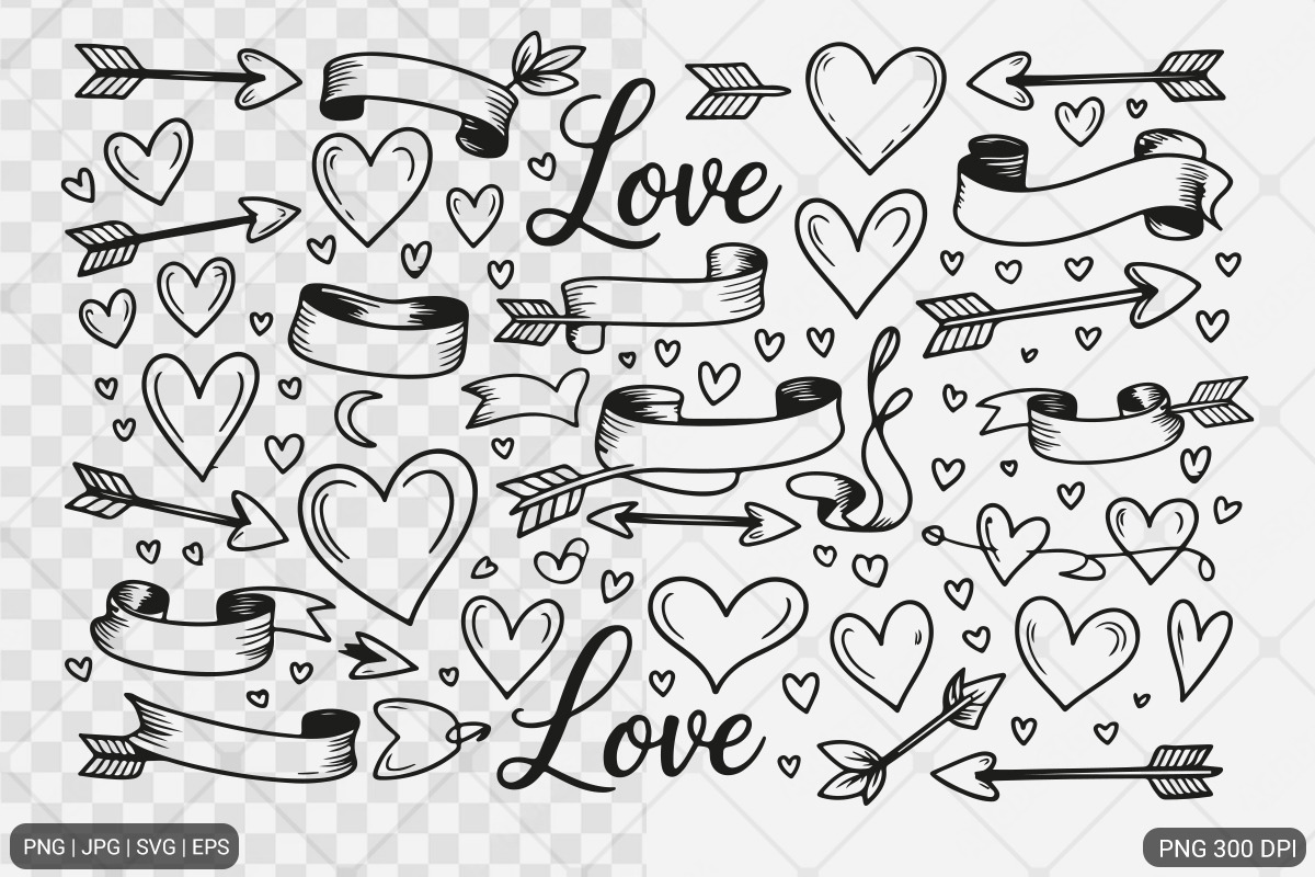 Hand Drawn Love Elements Bundle, an Illustration by Actual Pixel (Photo 3 of 3)