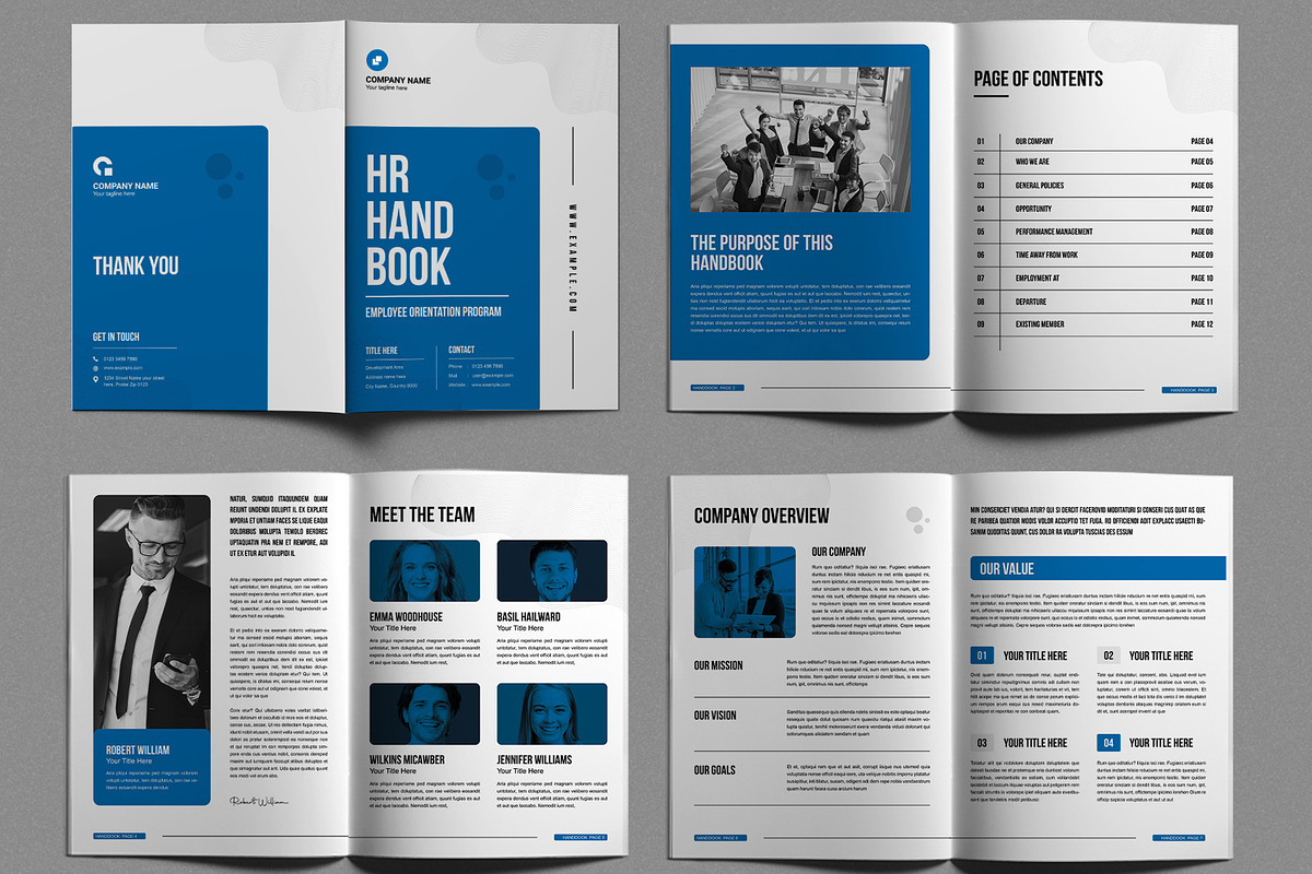 Employee Handbook Template, a Brochure Template by MightyDesign (Photo 2 of 6)