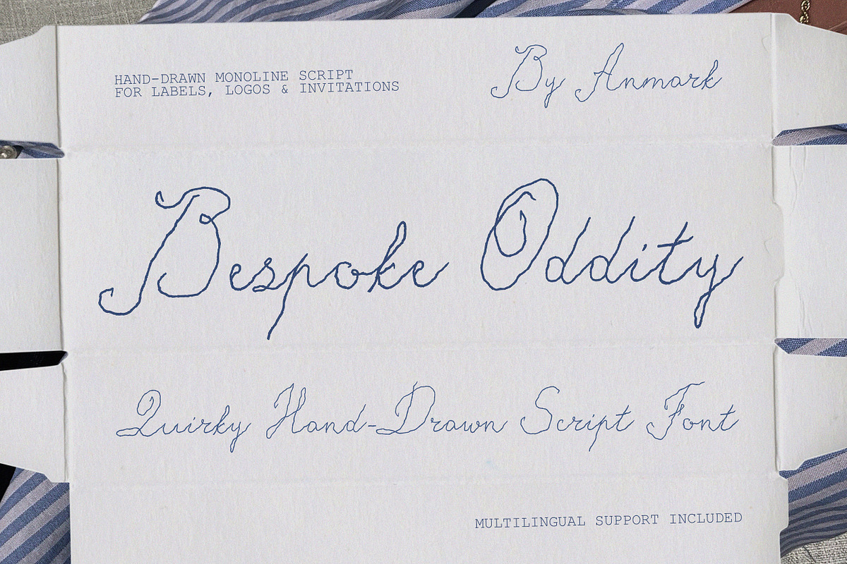 Bespoke Oddity Quirky Script Font, a Script Font by AnMark (Photo 1 of 11)