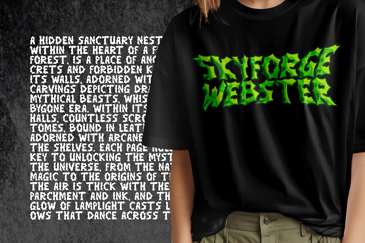 Skyforge Webster Metal Gothic font, a Blackletter Font by dansdesign (Photo 9 of 12)