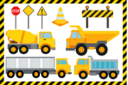 Construction Vehicles Clipart, a Graphic by MS Studio (Thumbnail 2 of 3)