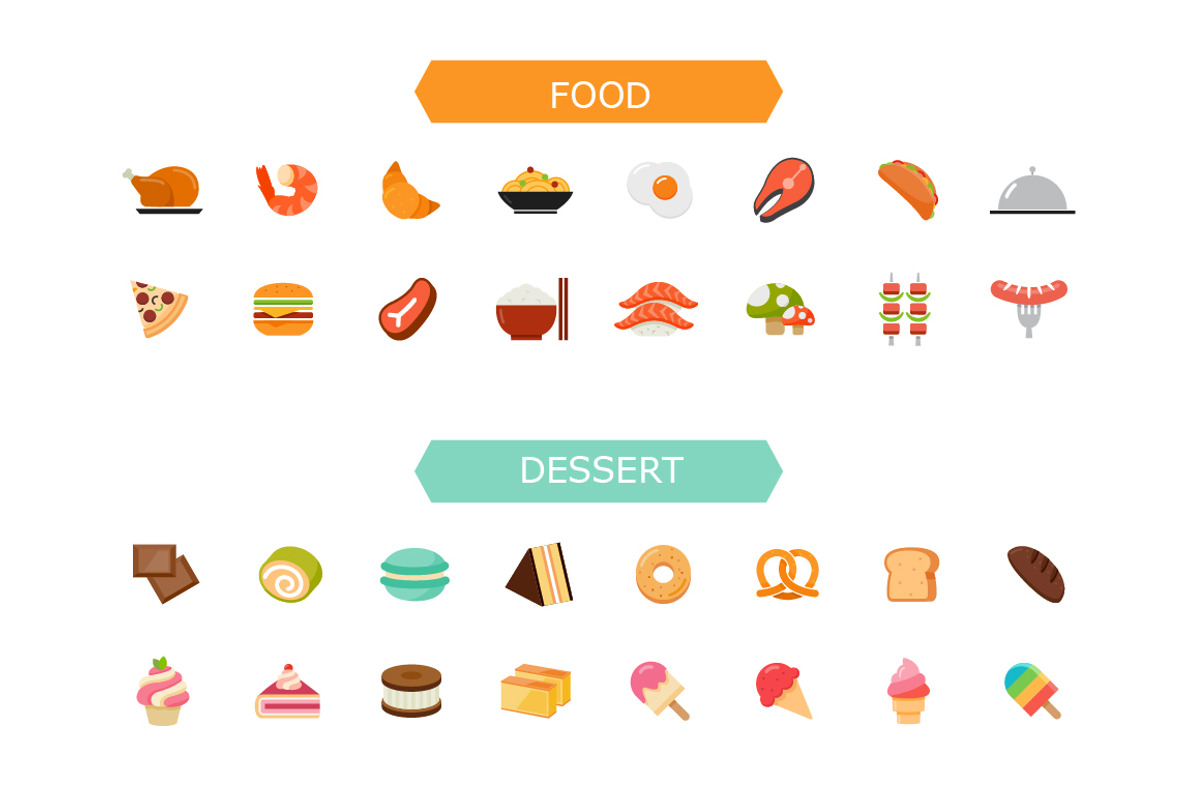96 Food & Beverage Color Icon preview 3