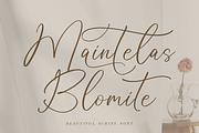Maintelas Blomite Beautiful Script, a Script Font by Storytype Studio (Thumbnail 1 of 14)
