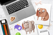 Funny dogs characters, an Illustration by Anastasiya Klempach (Thumbnail 2 of 8)