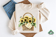 Watercolor Sunflower Summer Clipart, an Illustration by Craft Nest (Thumbnail 7 of 12)