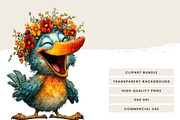 Whimsical Funny Birds Clipart, an Animal Illustration by Design Scotch (Thumbnail 8 of 9)