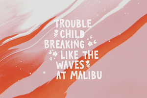 Trouble Child Display SVG Font