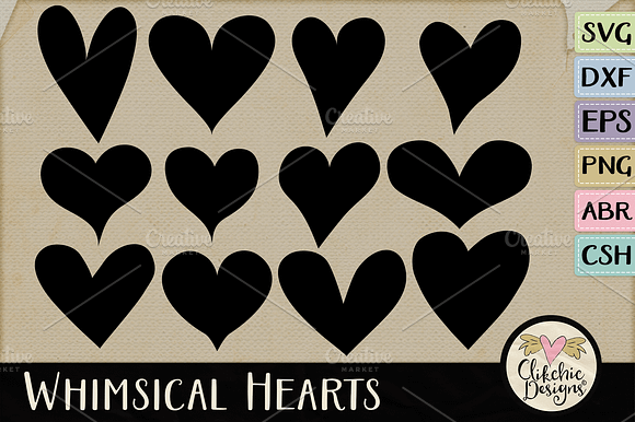 Heart Vector Shapes & Cutting Files preview 6