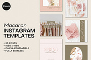 Macaron Instagram Templates, a Social Media Template by denofdreamers (Thumbnail 1 of 6)