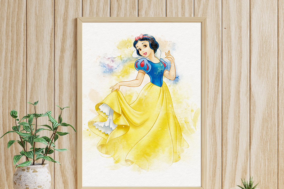 Princess Snow White Watercolor Art, a Person Illustration by Designbudy (Photo 3 of 7)