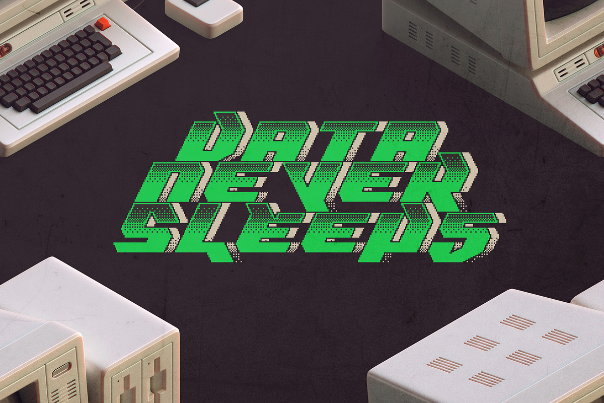 Dither Byte - Vintage Pixel Font, a Symbol Font by Gleb Guralnyk (Photo 4 of 10)