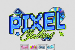Chrome Y2K Text Effect