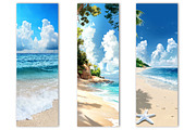 Sea Beach Bookmark Summer Beach, an Illustration by Canvas Craft (Thumbnail 2 of 3)