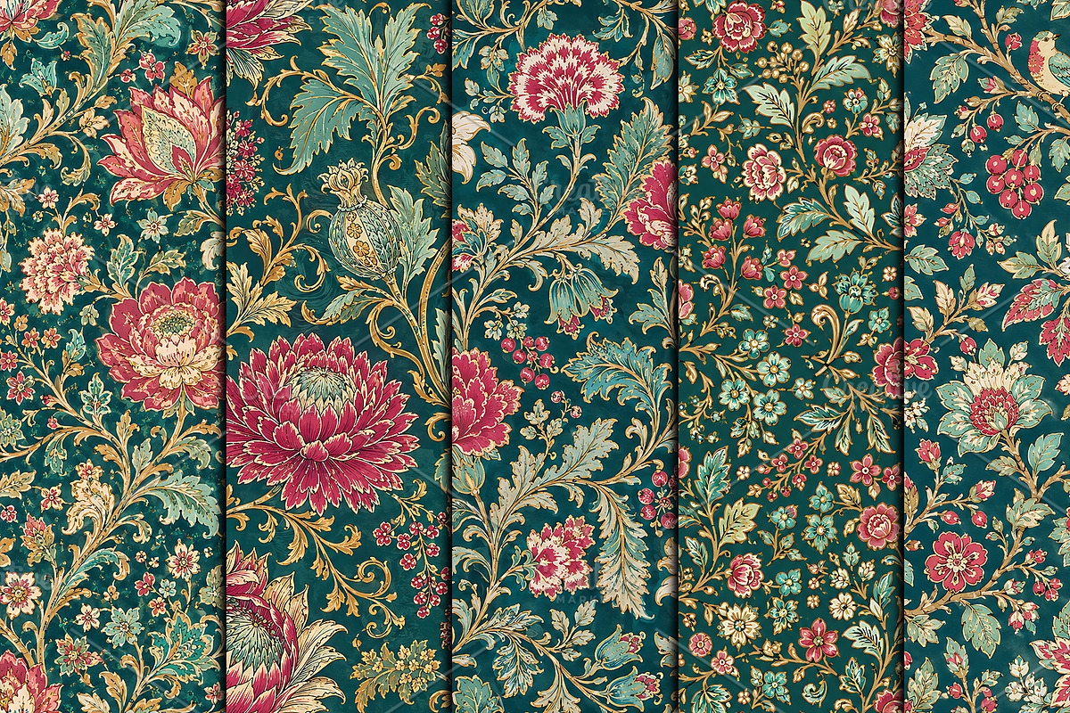 Vintage Dark Floral Pattern, a Pattern Graphic by Artonix (Photo 3 of 5)