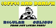 Coffee and Danish JNL, a Sans Serif Font by Jeff Levine Fonts (Thumbnail 1 of 5)