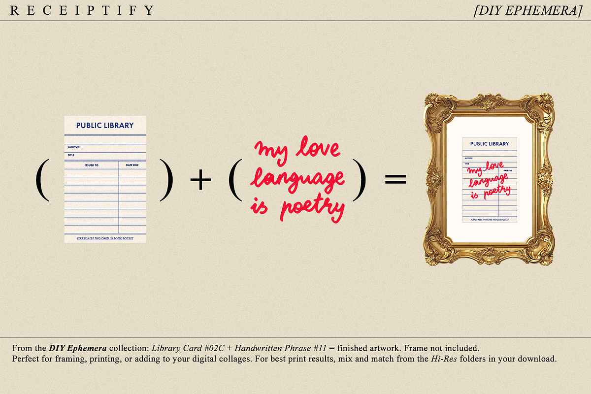 Receiptify - Vintage Ephemera Pack, an Object Graphic by Dina Mae (Photo 7 of 8)