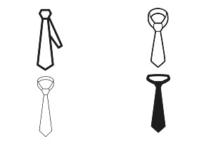 BowTie Neck Ties Set 1 Procreate