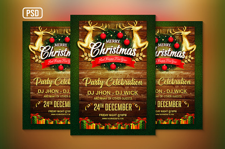 Christmas Green Design Poster