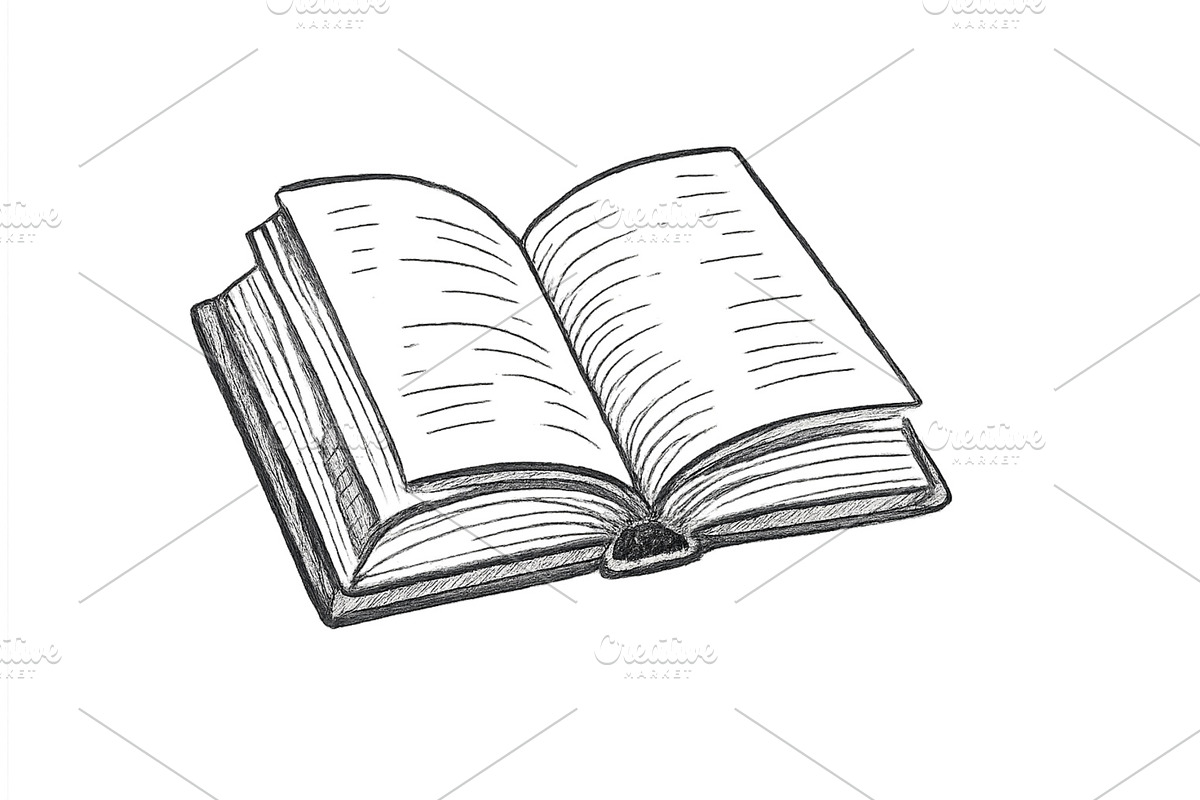 Open book with blank pages resting, an Education Illustration by ZinetroN