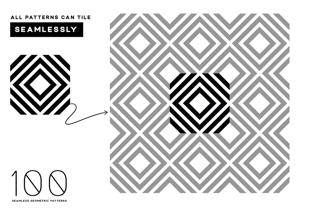 Seamless Geometric Patterns Bundle, a Pattern Graphic by Twinbrush (Photo 4 of 15)