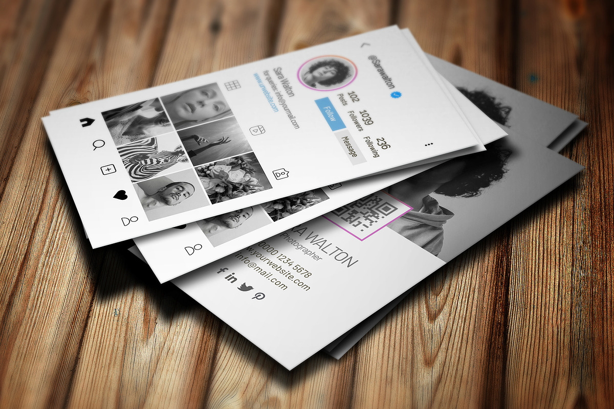 Instagram Style Business Card, a Business Card Template by Saman Osama (Photo 7 of 8)